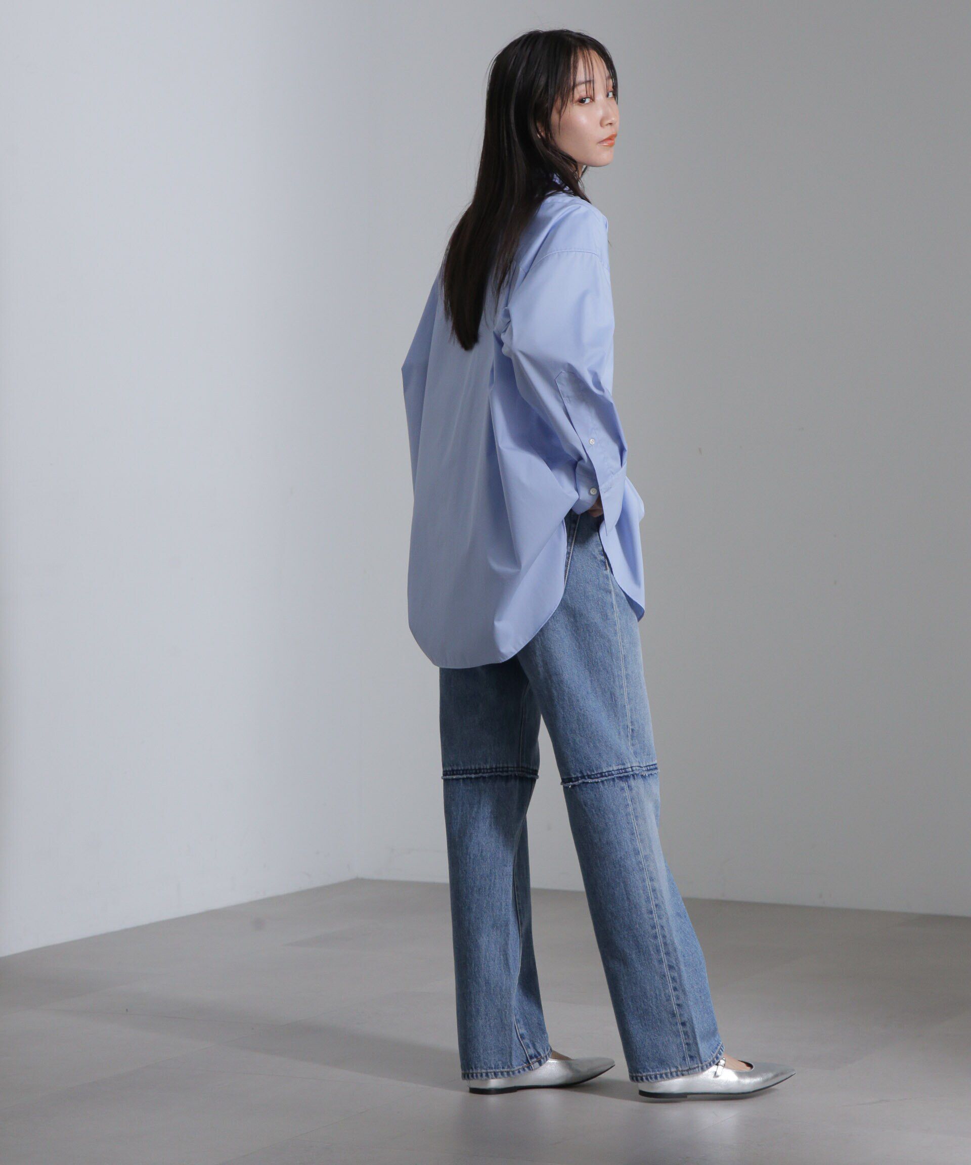 nano･universe「リメイク風ワイドストレートパンツ」|チノ|