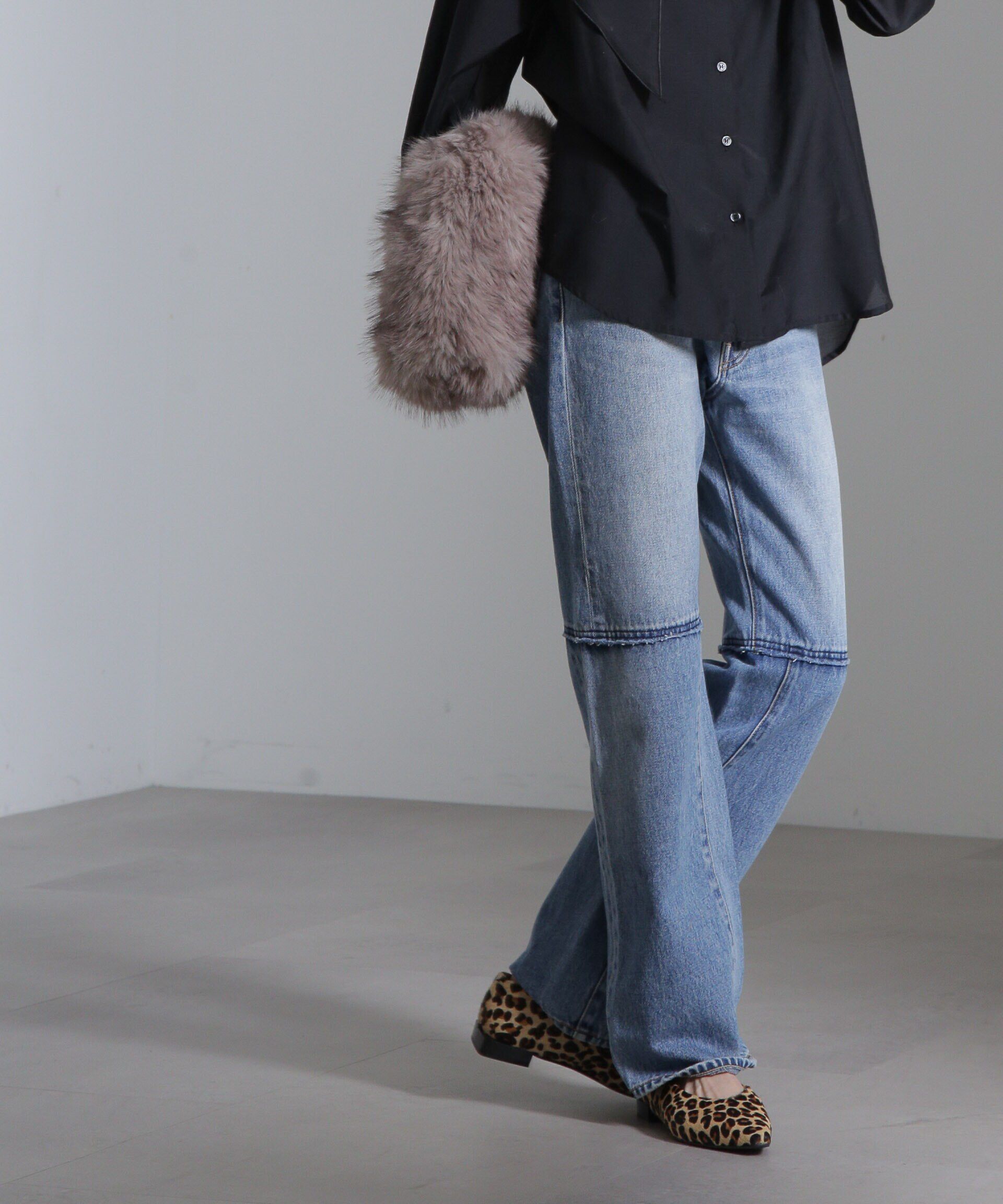 nano･universe「リメイク風ワイドストレートパンツ」|チノ|