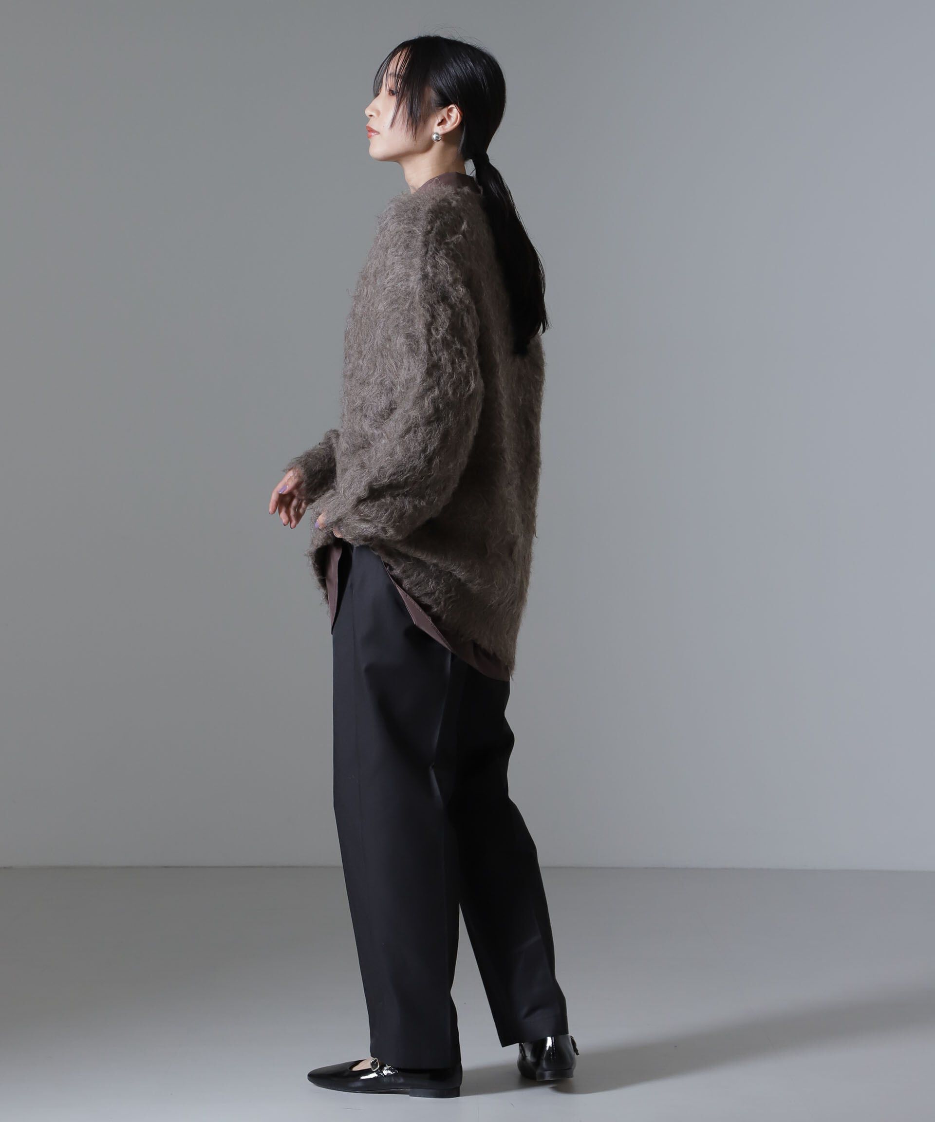 nano･universe「ロングシャギーニットカーディガン」|ニット・セーター|