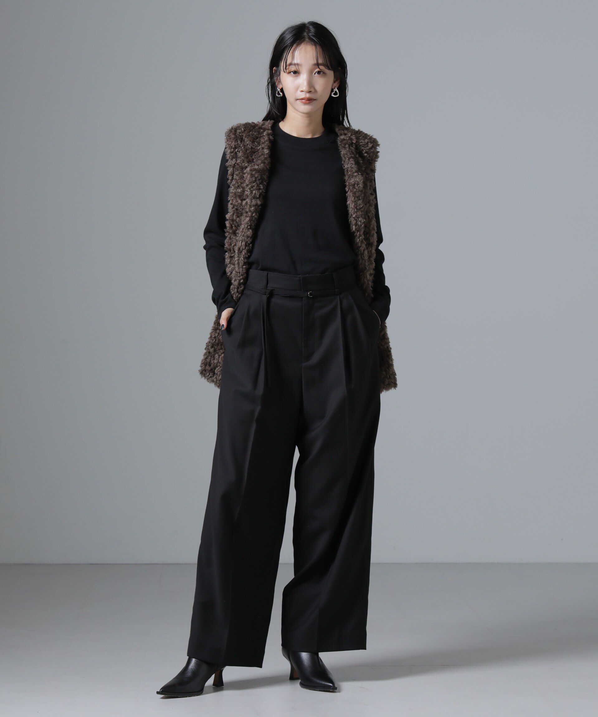 nano･universe「ジンジャー吸湿発熱抗菌防臭クルーネックカットソー」|Tシャツ・カットソー|