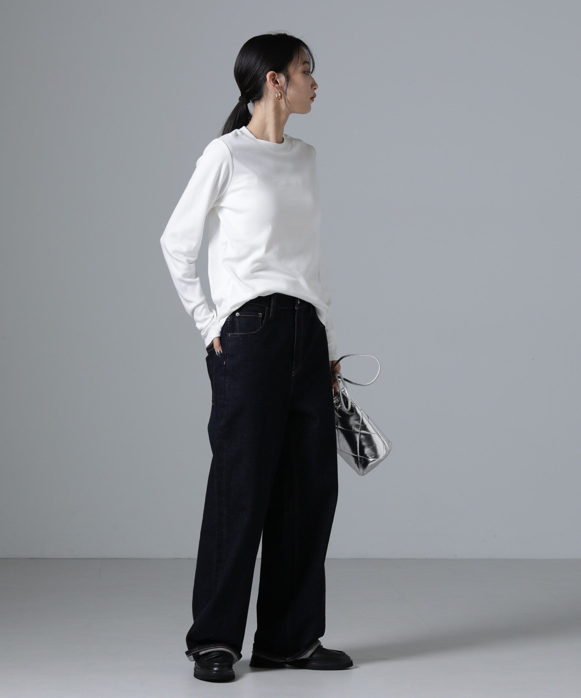 nano･universe「ジンジャー吸湿発熱抗菌防臭クルーネックカットソー」|Tシャツ・カットソー|