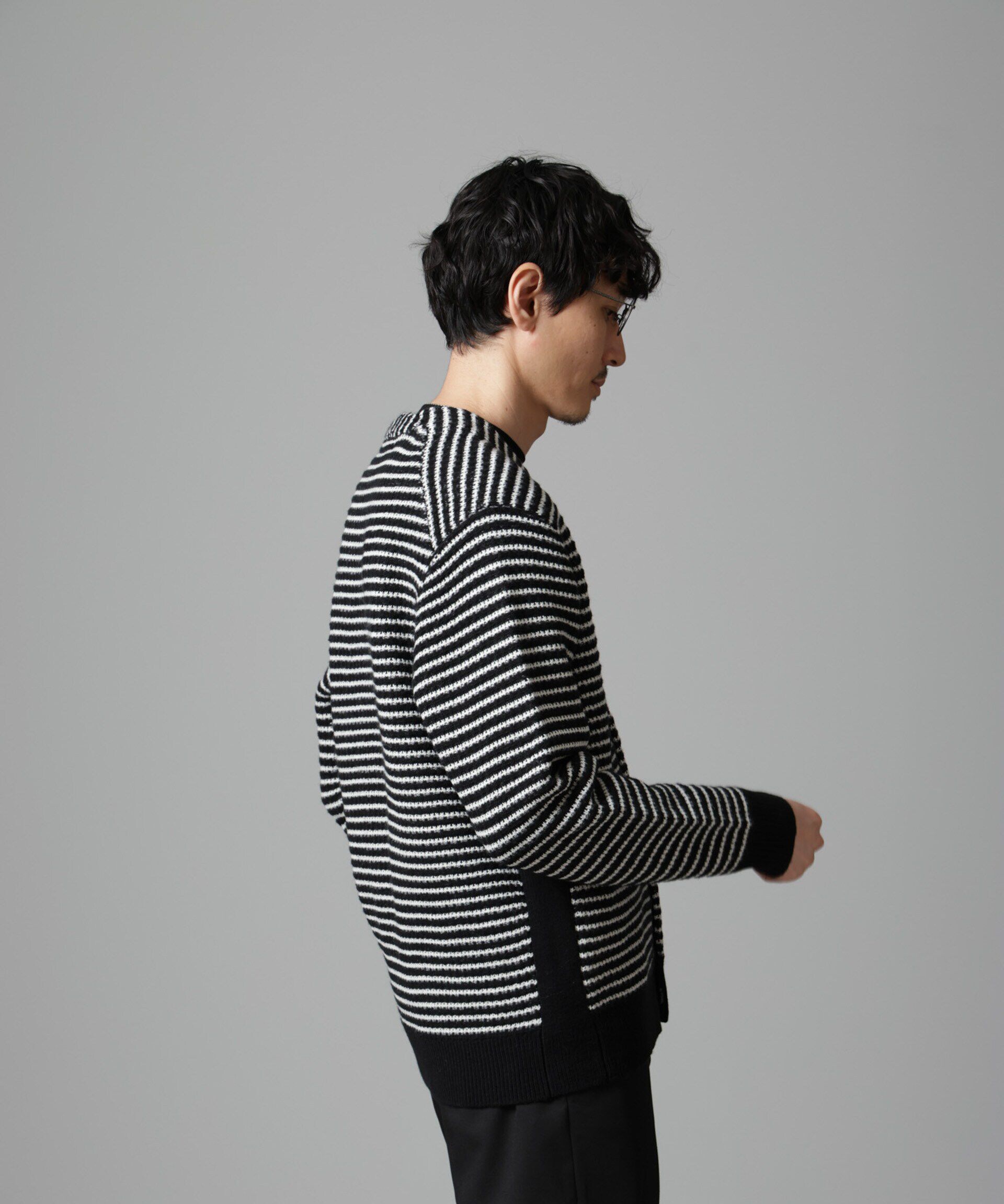 nano･universe「幾何学柄ニットカーディガン」|ニット・セーター|