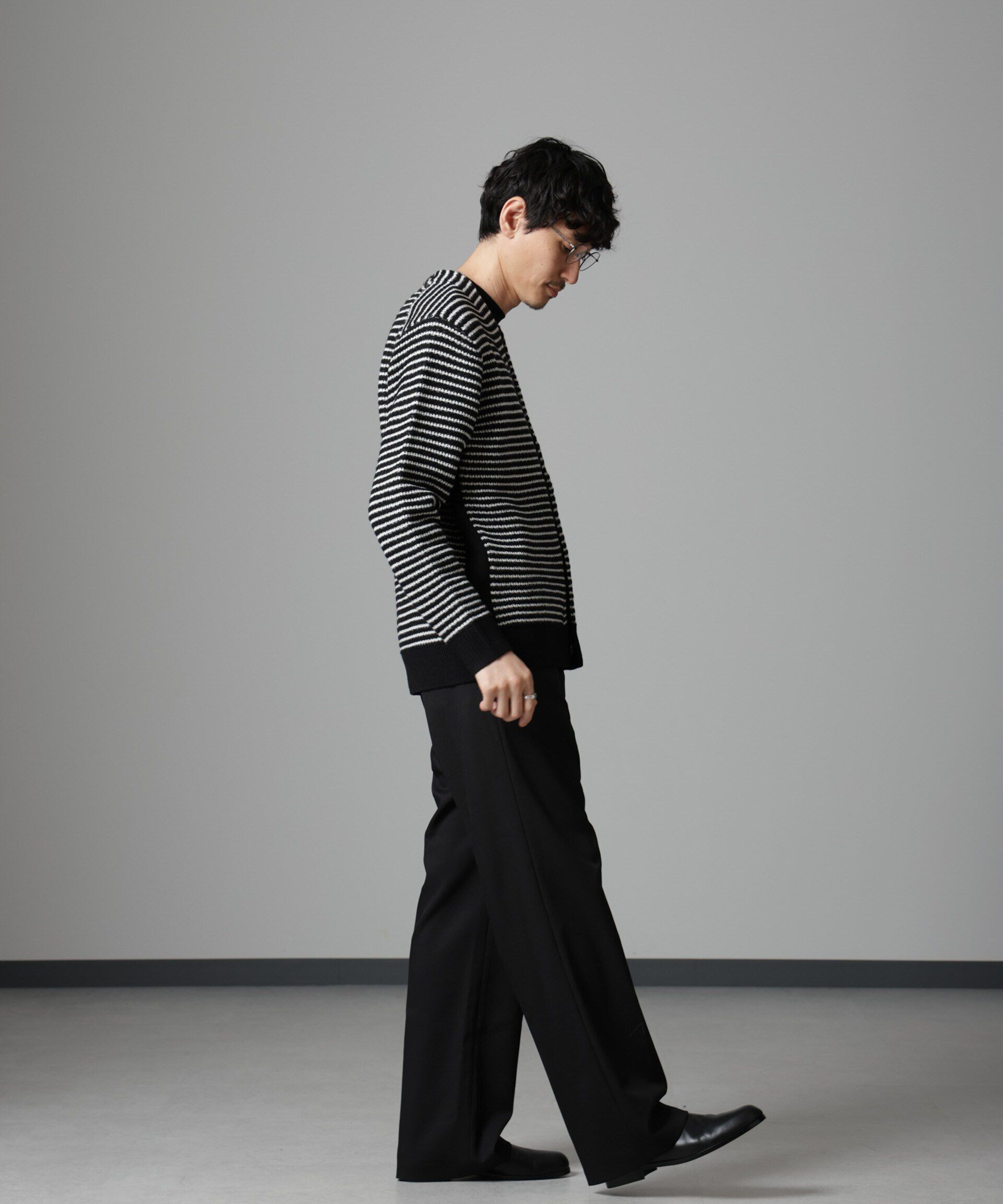 nano･universe「幾何学柄ニットカーディガン」|ニット・セーター|