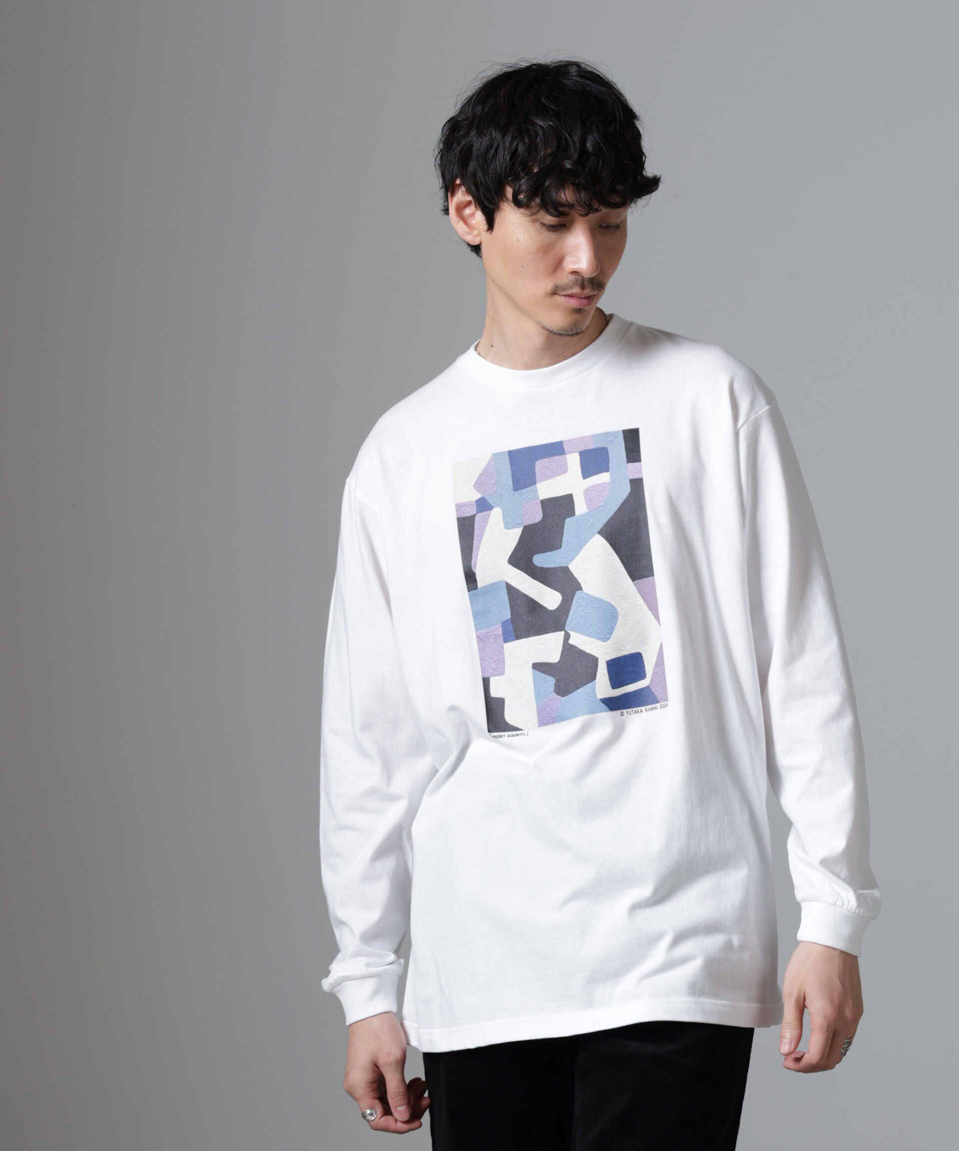 nano･universe「「着るアート」YUTAKA KAWAI ロングスリーブTEE」|Tシャツ・カットソー|ホワイト