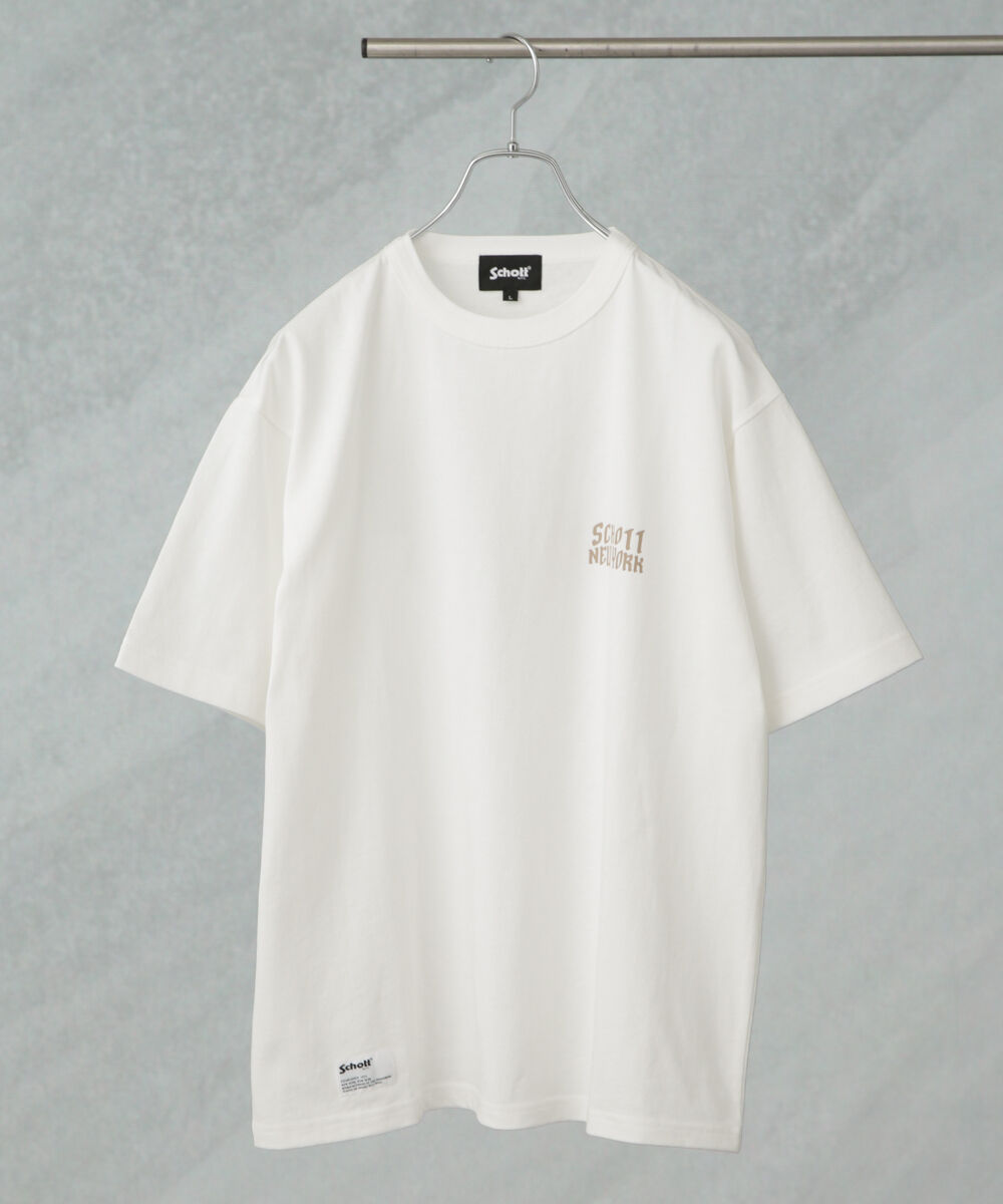 nano･universe「Schott/別注 BULLDOG S/S TEE」|Tシャツ・カットソー|ホワイト