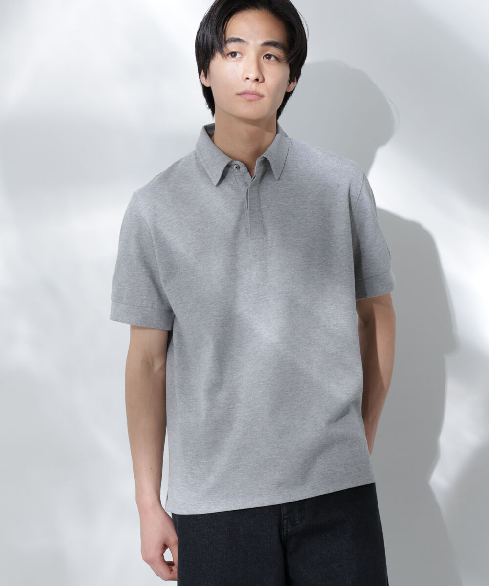 nano･universe「Anti Soaked(R)  汗染み防止 比翼ポロシャツ」|Tシャツ・カットソー|トップグレー4