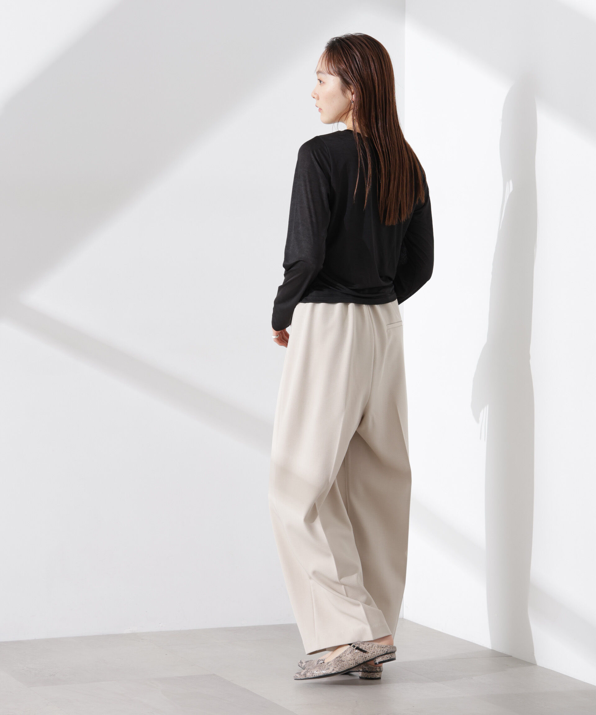 nano･universe「前後2wayフロントシャーリングトップス」|Tシャツ・カットソー|