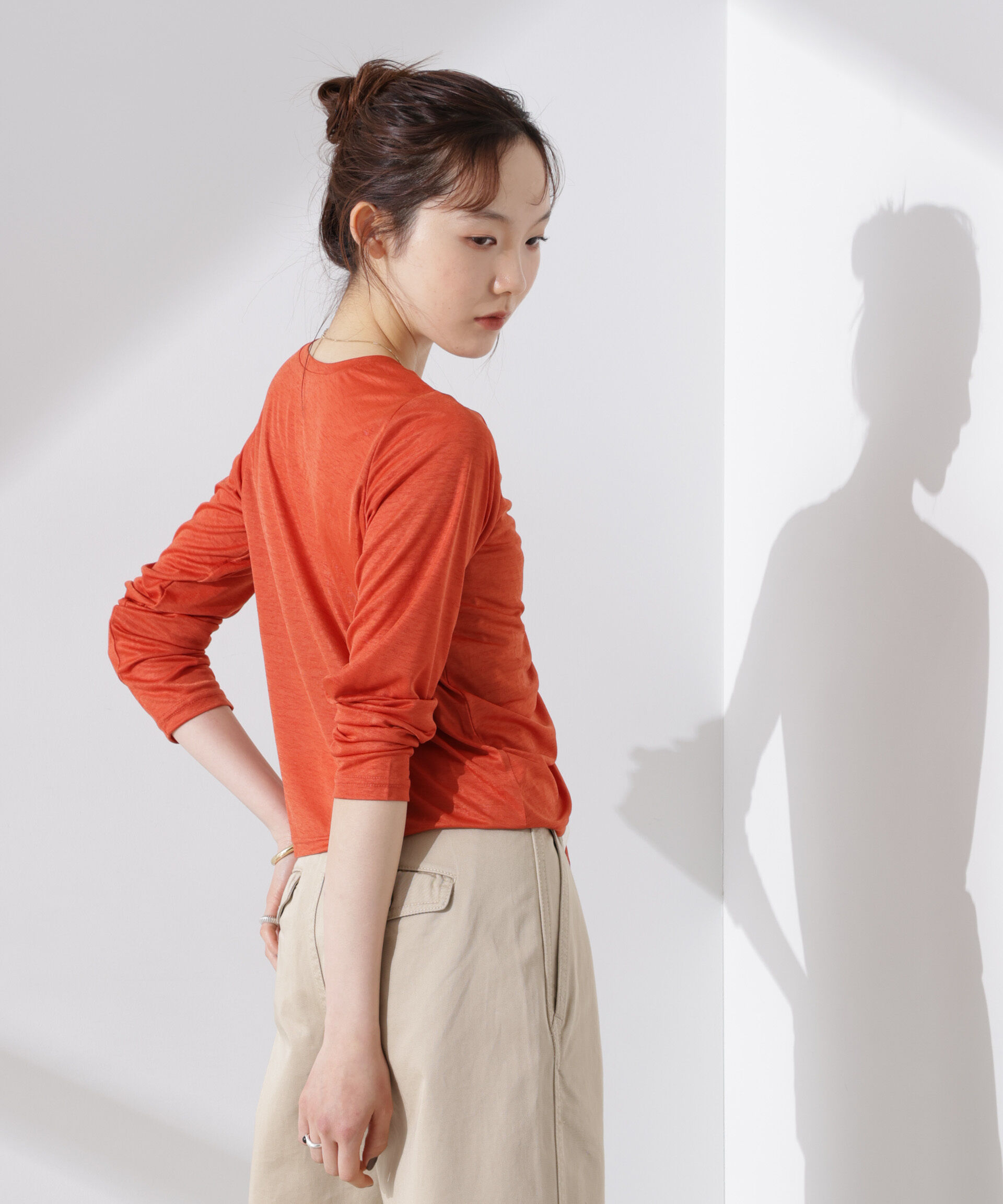 nano･universe「前後2wayフロントシャーリングトップス」|Tシャツ・カットソー|