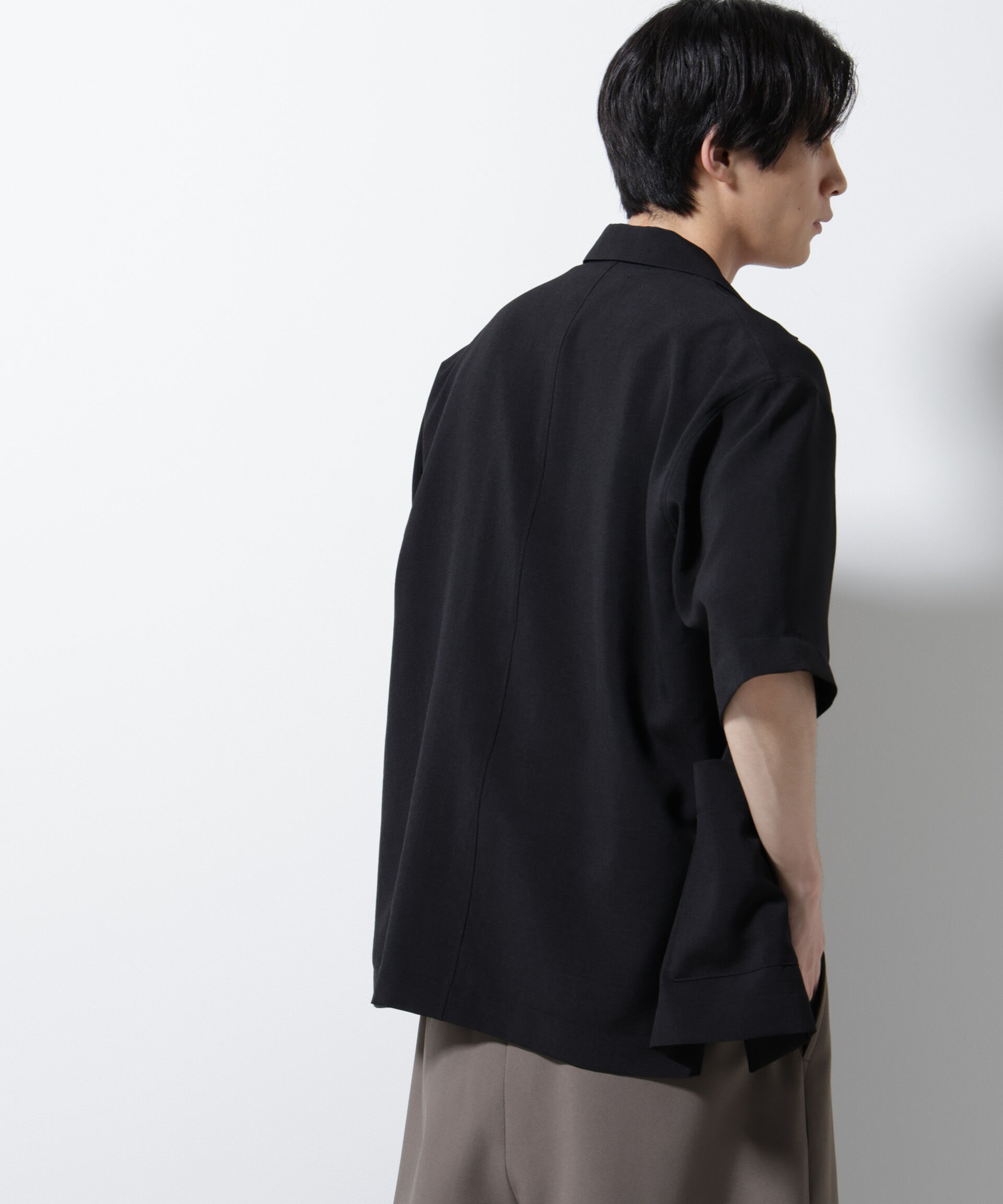 nano･universe「メランジドライシャツジャケット 半袖（セットアップ可）」|シャツ・ブラウス|
