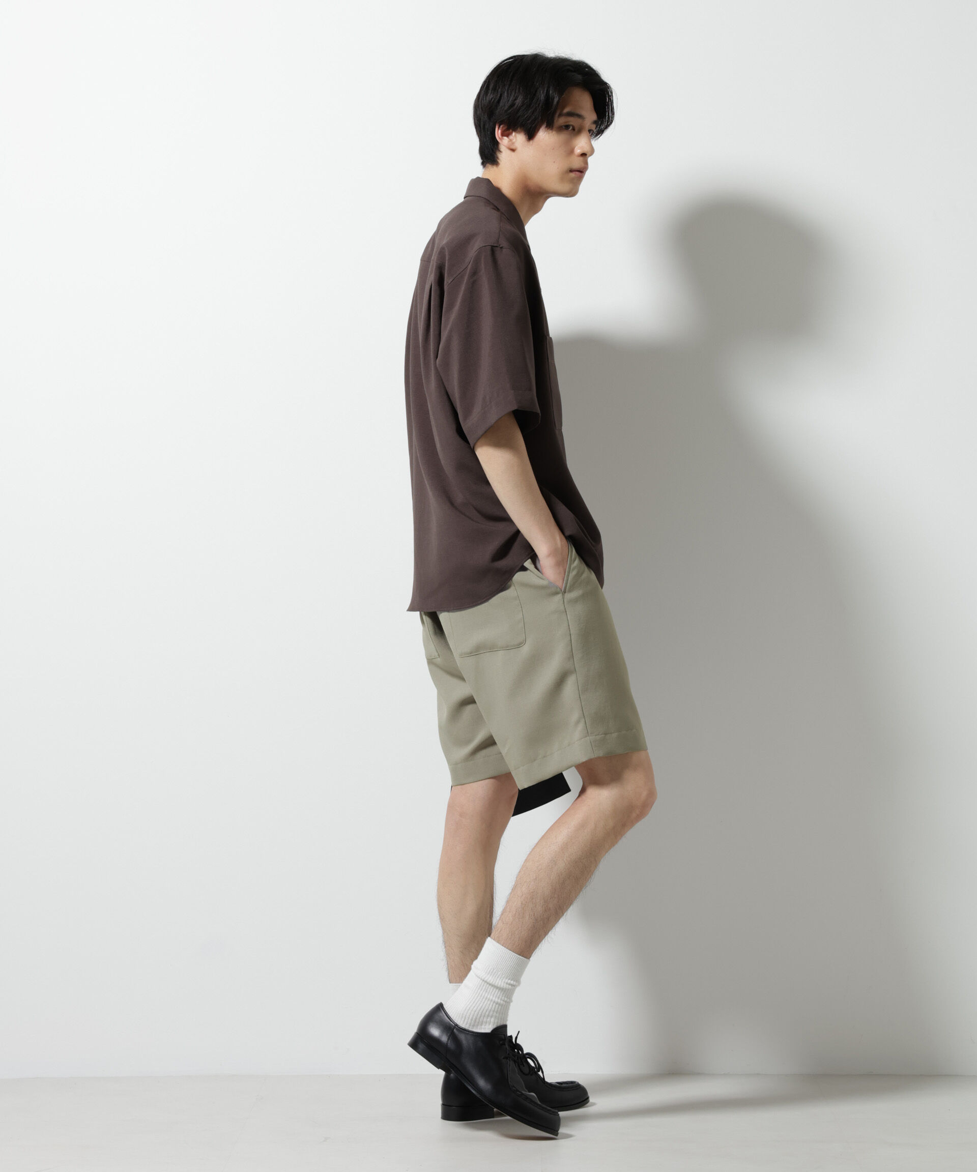 nano･universe「メランジドライイージーショートパンツ（セットアップ可）」|チノ|