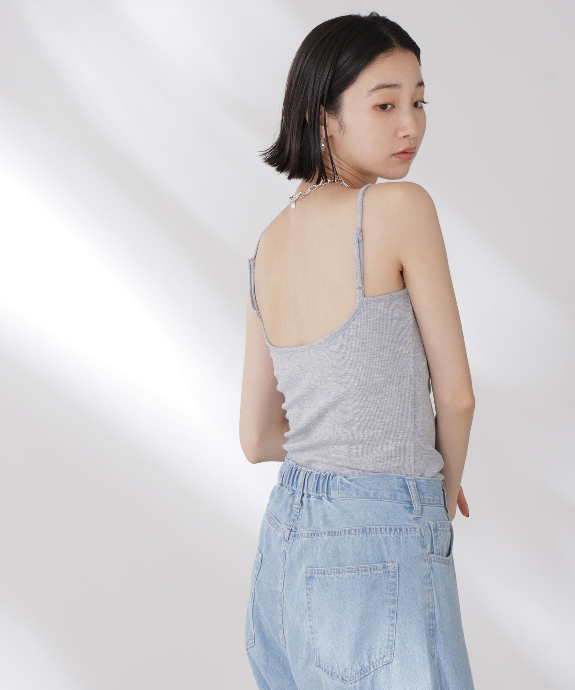 nano･universe「抗菌防臭・接触冷感機能 カップ付きキャミソール」|Tシャツ・カットソー|