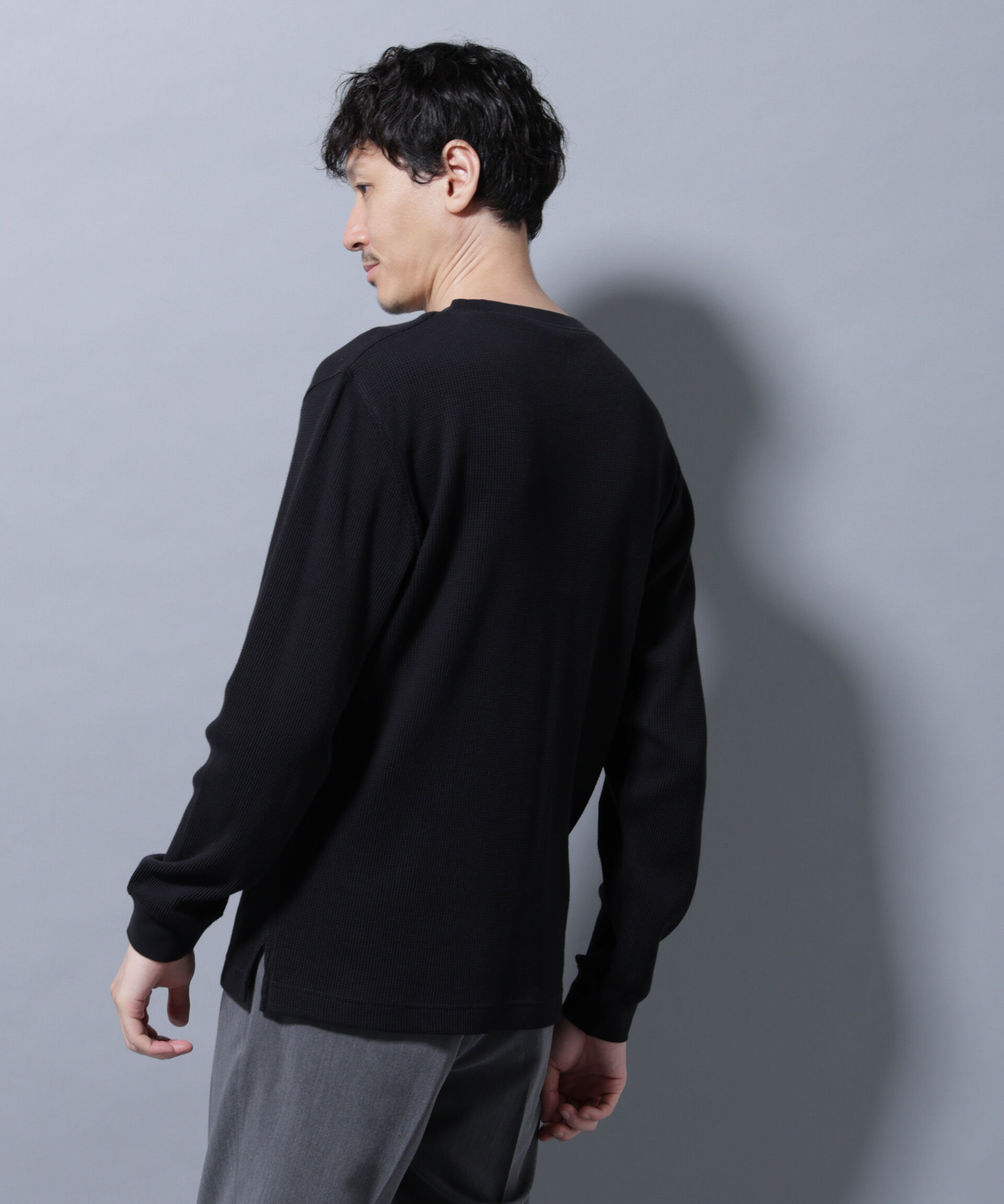 nano･universe「アンチスメルワッフルTシャツ 長袖」|Tシャツ・カットソー|