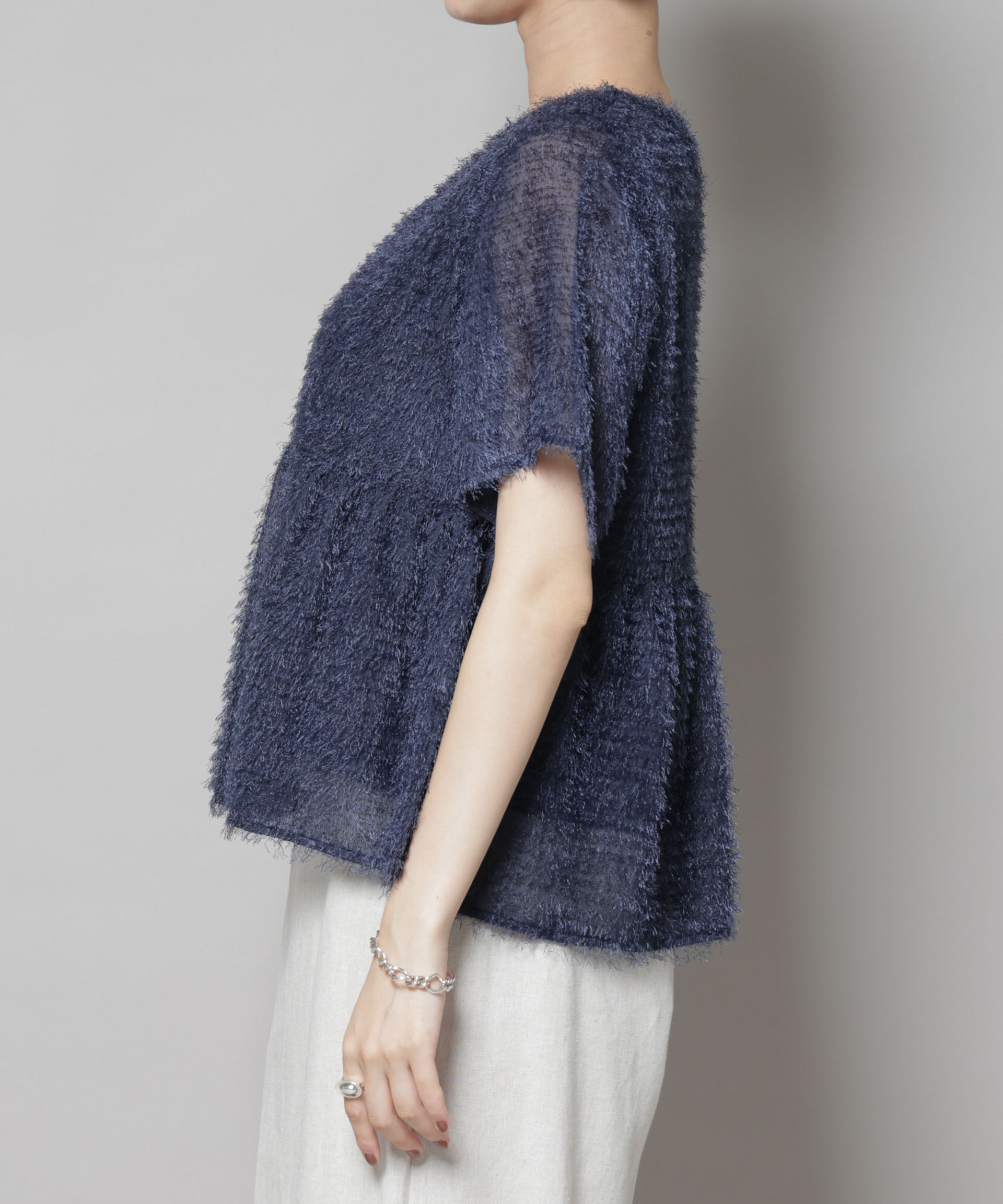 nano･universe「フリンジシフォンギャザーブラウス(セットアップ可)」|シャツ・ブラウス|