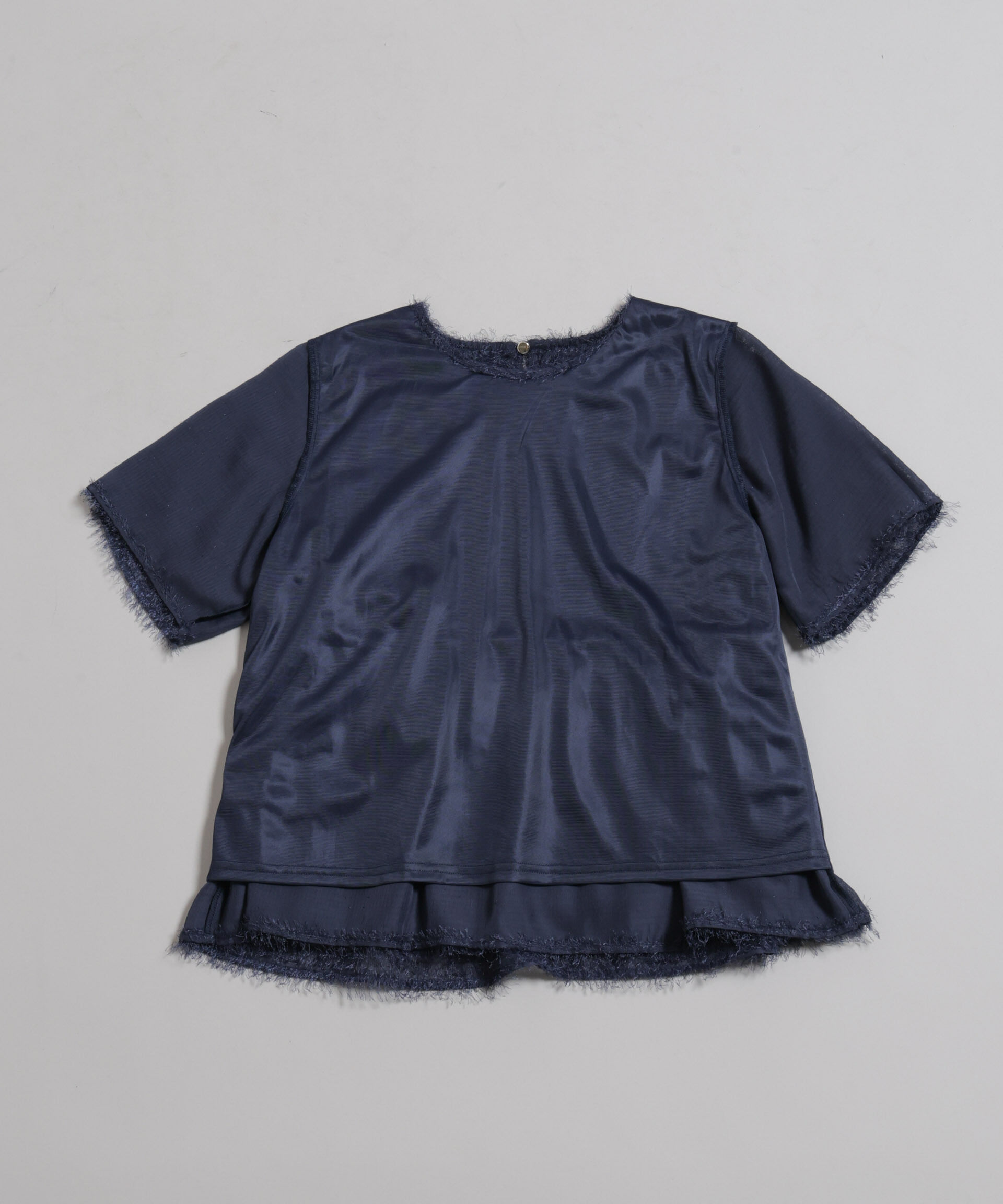 nano･universe「フリンジシフォンギャザーブラウス(セットアップ可)」|シャツ・ブラウス|