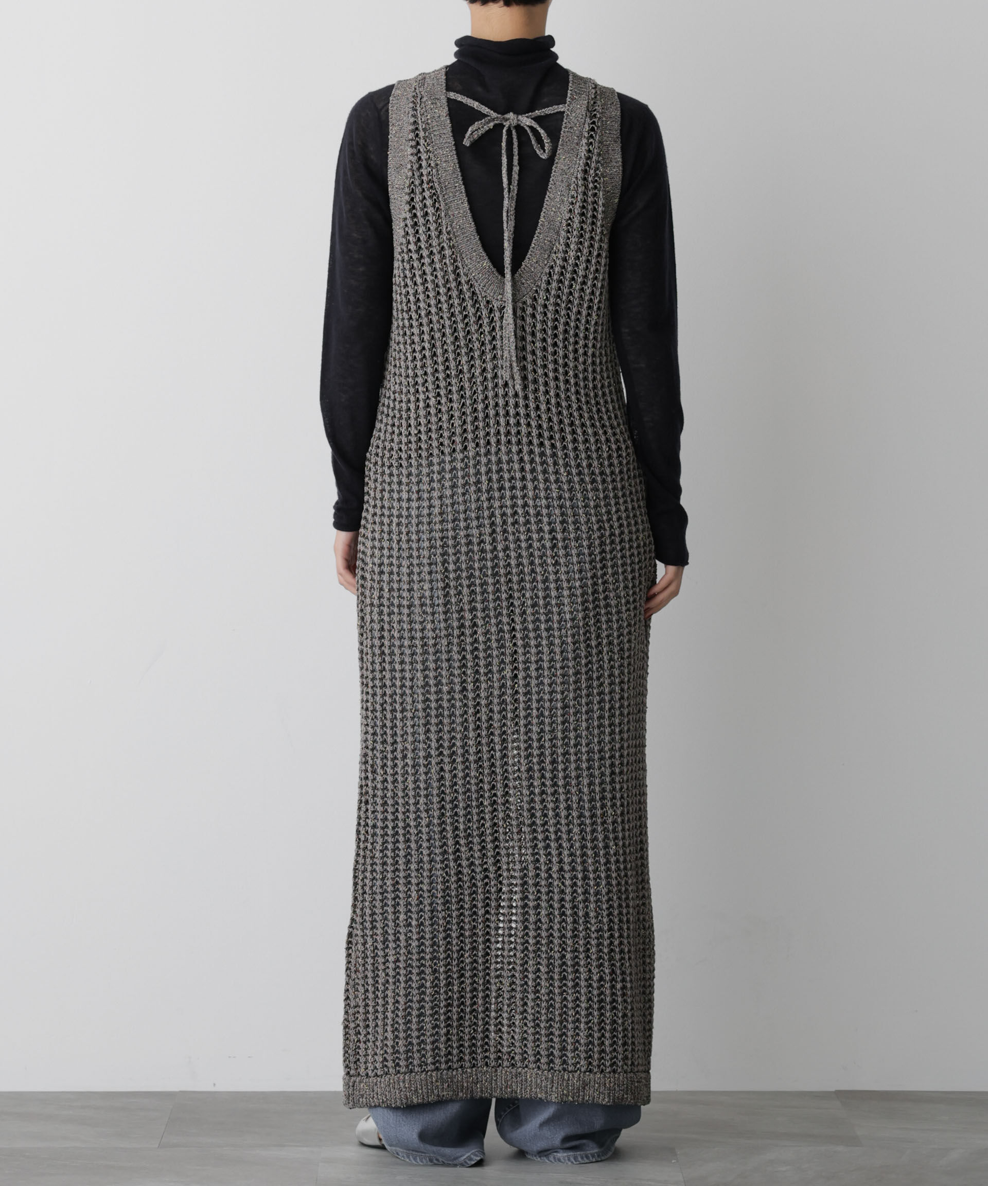 nano･universe「「STEVELOUR」シャイニーレースニットワンピース」|ニット・セーター|