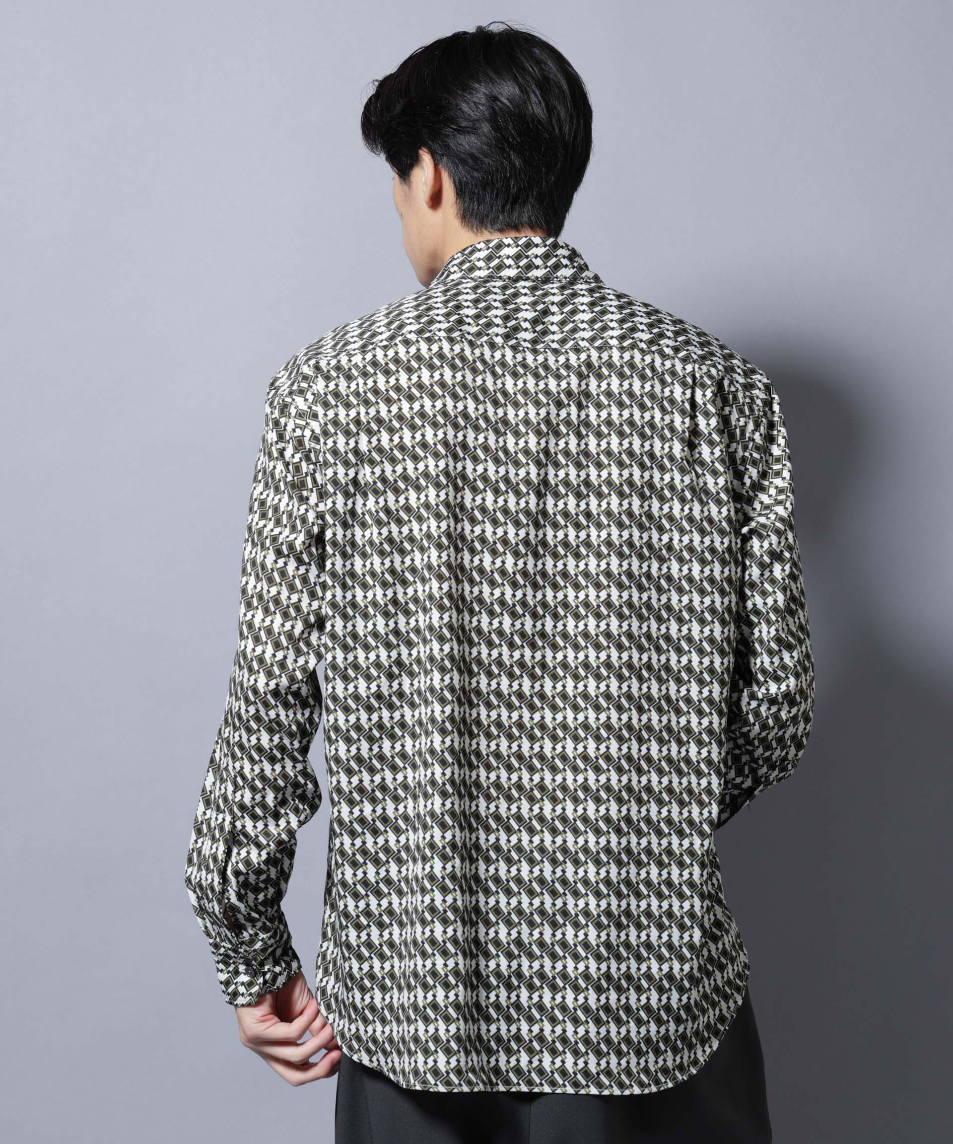 nano･universe「「EDITORIAL PRINT」シルキータッチシャツ」|シャツ・ブラウス|