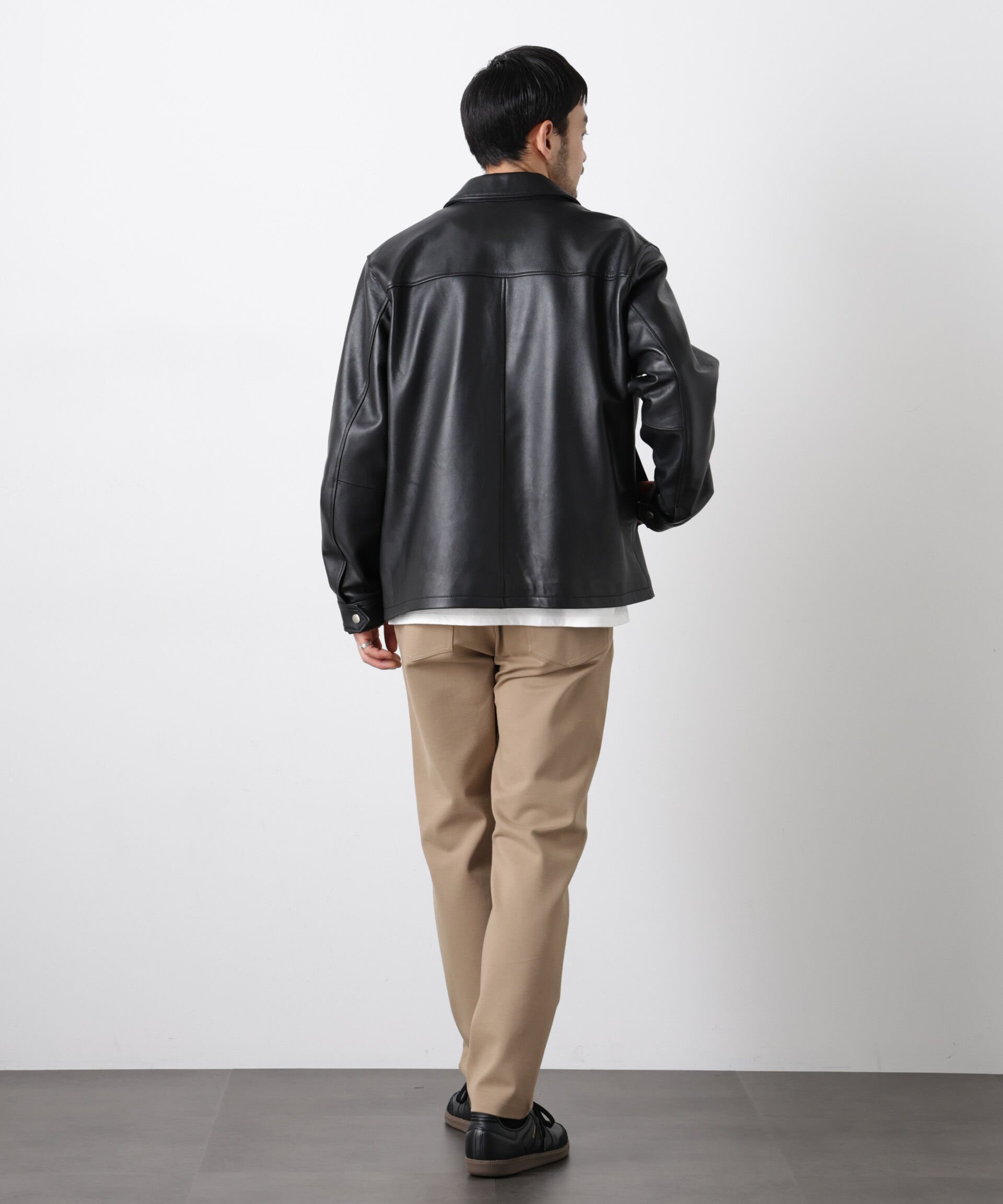 nano･universe「レザーシングルライダースジャケット」|ライダースジャケット|