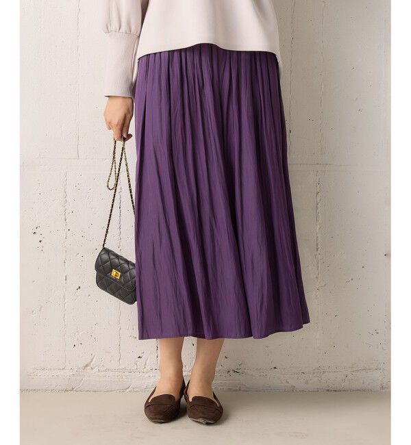 組曲「【秋色追加！大人気定番アイテム】ギャザーライトデシン パンツ」|その他|パープル系