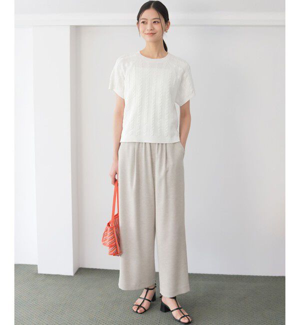 組曲「【WEB限定】バックリボンケーブル ニット」|ニット・セーター|