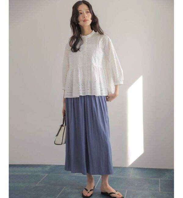 組曲「エンブロイダリーレーススタンドネック ブラウス」|シャツ・ブラウス|