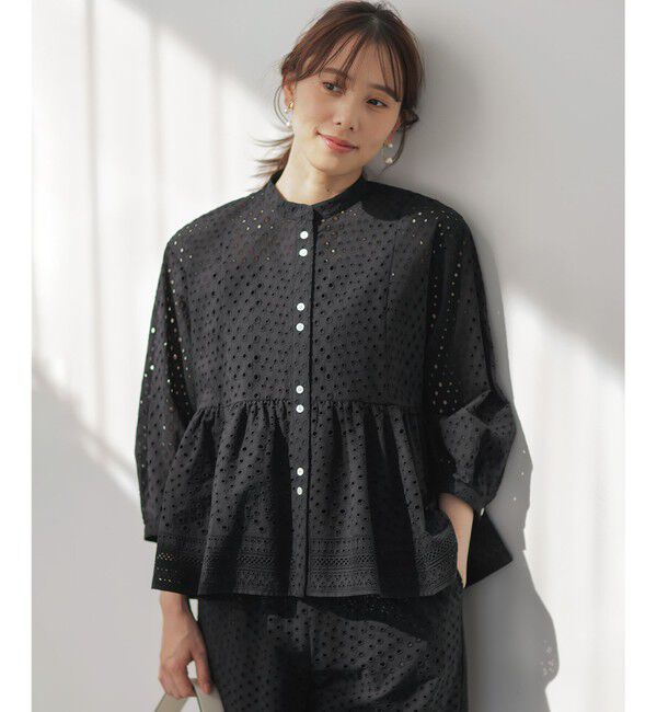 組曲「エンブロイダリーレーススタンドネック ブラウス」|シャツ・ブラウス|