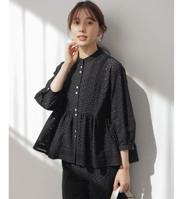 組曲「エンブロイダリーレーススタンドネック ブラウス」|シャツ・ブラウス|
