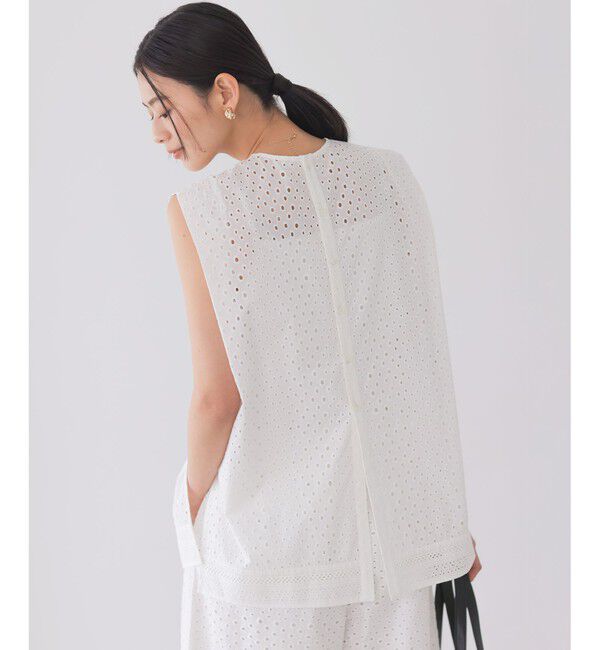 組曲「【WEB限定】エンブロイダリーレースノースリーブ ブラウス」|シャツ・ブラウス|