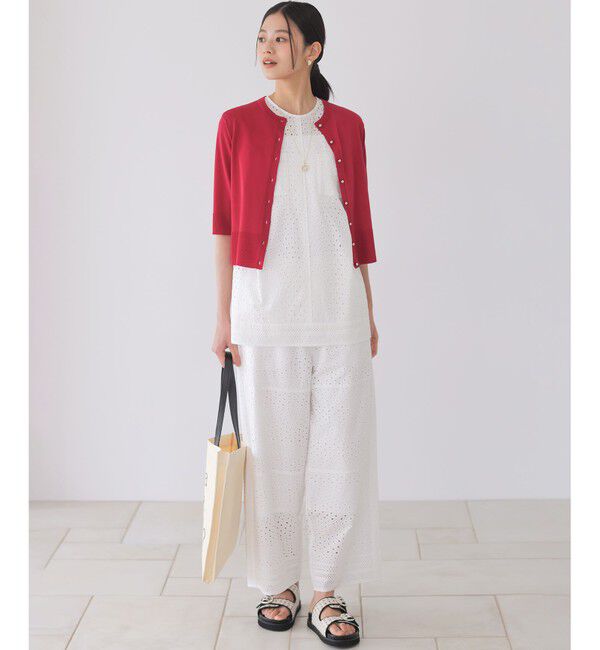 組曲「【WEB限定】エンブロイダリーレースノースリーブ ブラウス」|シャツ・ブラウス|