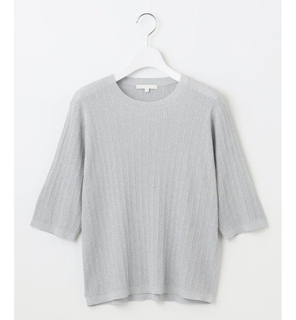 自由区「【カタログ掲載・アンサンブル対応・洗える】グリッターリブプルオーバー ニット」|ニット・セーター|