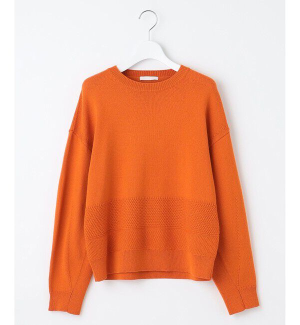 自由区「【洗える】コットンポリミドルゲージ ニット」|ニット・セーター|