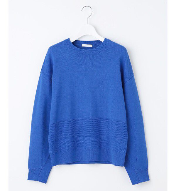 自由区「【洗える】コットンポリミドルゲージ ニット」|ニット・セーター|