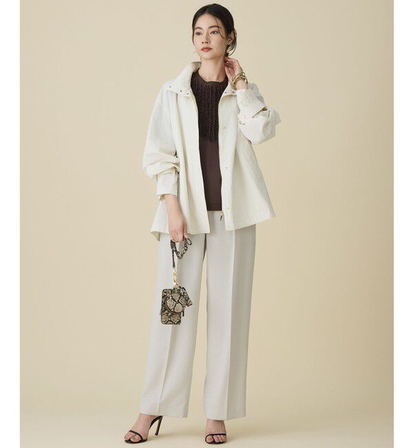 自由区「【ご好評につき新色追加・セットアップ対応】リネンライクシンセティックワイドストレート パンツ」|その他|