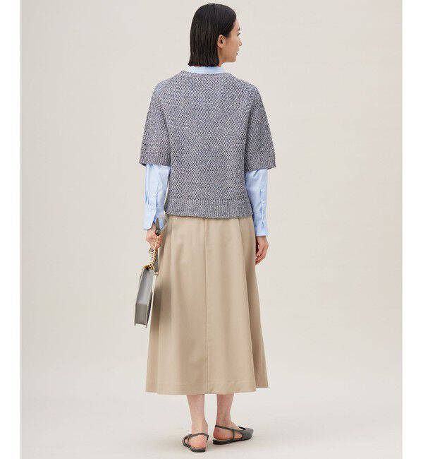 自由区「【洗える】カラーミックスメッシュリネン ニット」|ニット・セーター|