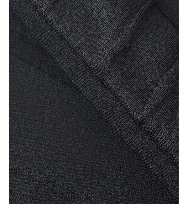 自由区「【接触冷感・UVカット・洗える】クレープストレッチボーダー ニット」|ニット・セーター|