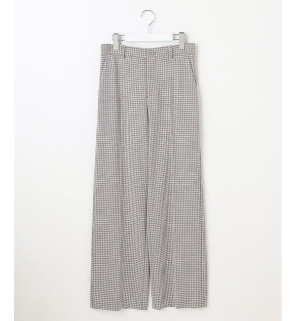 自由区「TRギャバチェック柄ストレート パンツ」|その他|