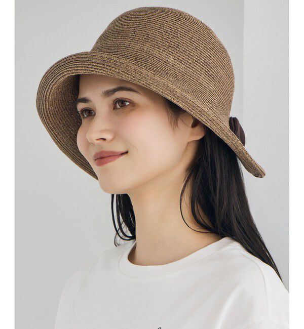 自由区「リボンブレード ハット」|ハット|ブラウン