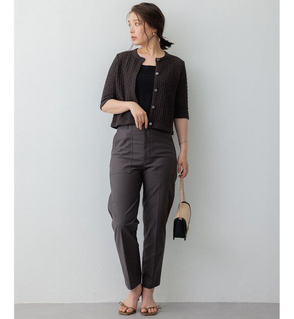 23区「【SLOW/洗える】バックサテンストレッチ ベイカーパンツ」|その他|