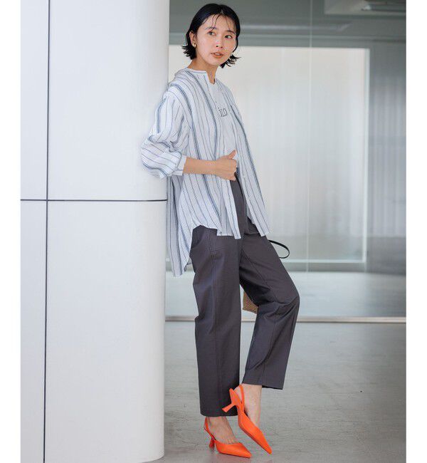 23区「【SLOW/洗える】バックサテンストレッチ ベイカーパンツ」|その他|