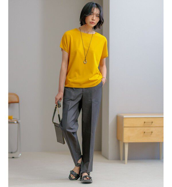 23区「【SLOW/洗える】バックサテンストレッチ ベイカーパンツ」|その他|