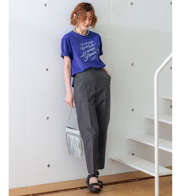 23区「【SLOW/洗える】バックサテンストレッチ ベイカーパンツ」|その他|