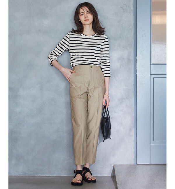 23区「【SLOW/洗える】バックサテンストレッチ ベイカーパンツ」|その他|