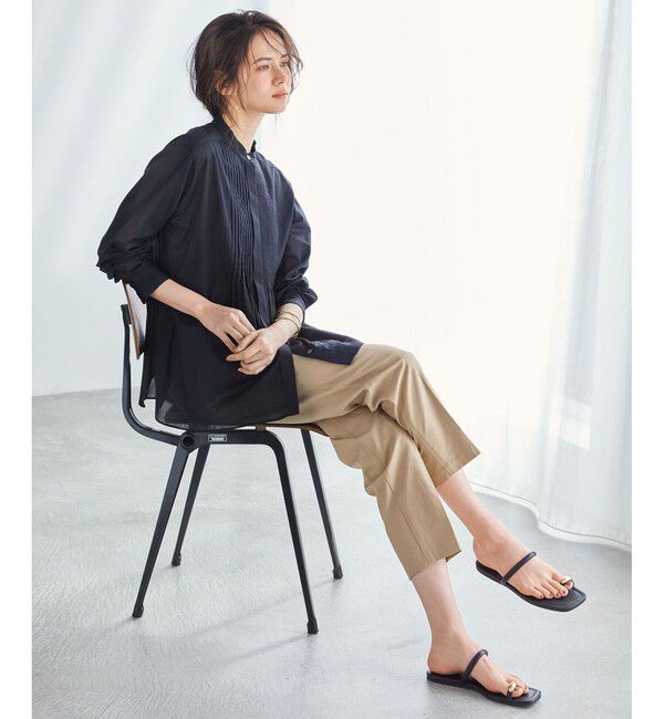 23区「【SLOW/洗える】バックサテンストレッチ ベイカーパンツ」|その他|