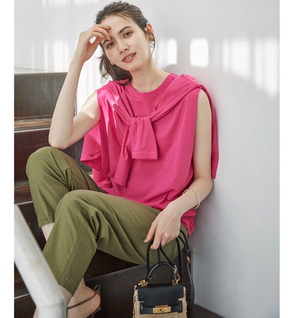 23区「【SLOW/洗える】バックサテンストレッチ ベイカーパンツ」|その他|