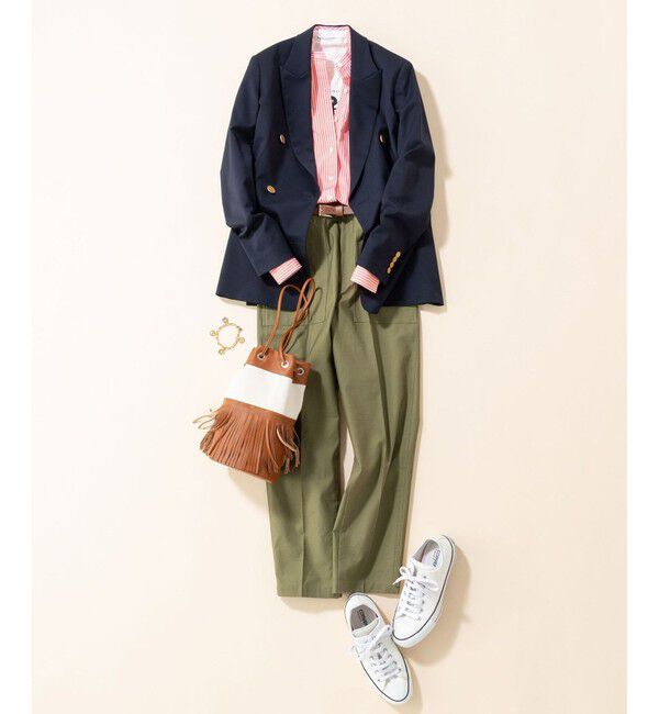 23区「【SLOW/洗える】バックサテンストレッチ ベイカーパンツ」|その他|