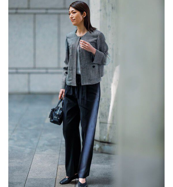 23区「【洗える】リネンレーヨンストレッチ ドロスト パンツ」|その他|