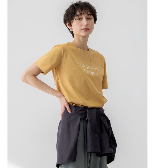 23区「【洗える】カラーロゴ Tシャツ」|Tシャツ・カットソー|イエロー系