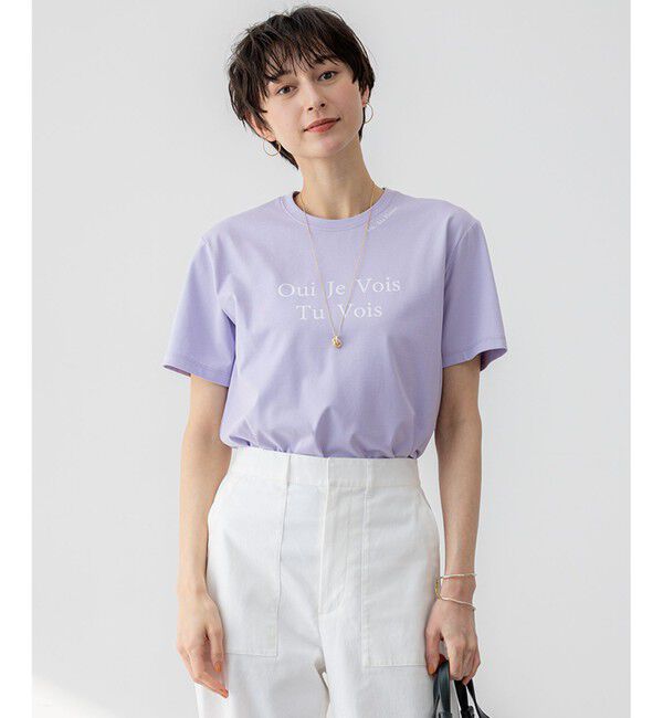 23区「【洗える】カラーロゴ Tシャツ」|Tシャツ・カットソー|ライラック系