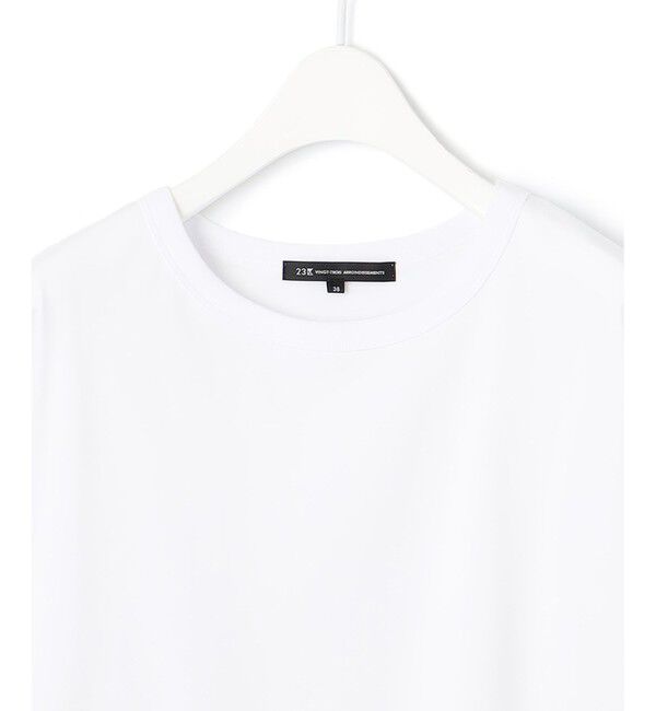 23区「【大好評素材/洗える】コットンベアジャージー ロング Tシャツ」|Tシャツ・カットソー|