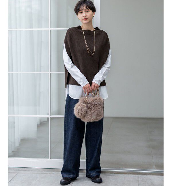 23区「【大好評素材/洗える】コットンベアジャージー ロング Tシャツ」|Tシャツ・カットソー|