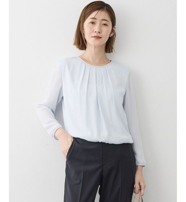 23区「【洗える】シルキーデシン ボールチェーン バルーン ブラウス」|シャツ・ブラウス|ｽｶｲﾌﾞﾙ